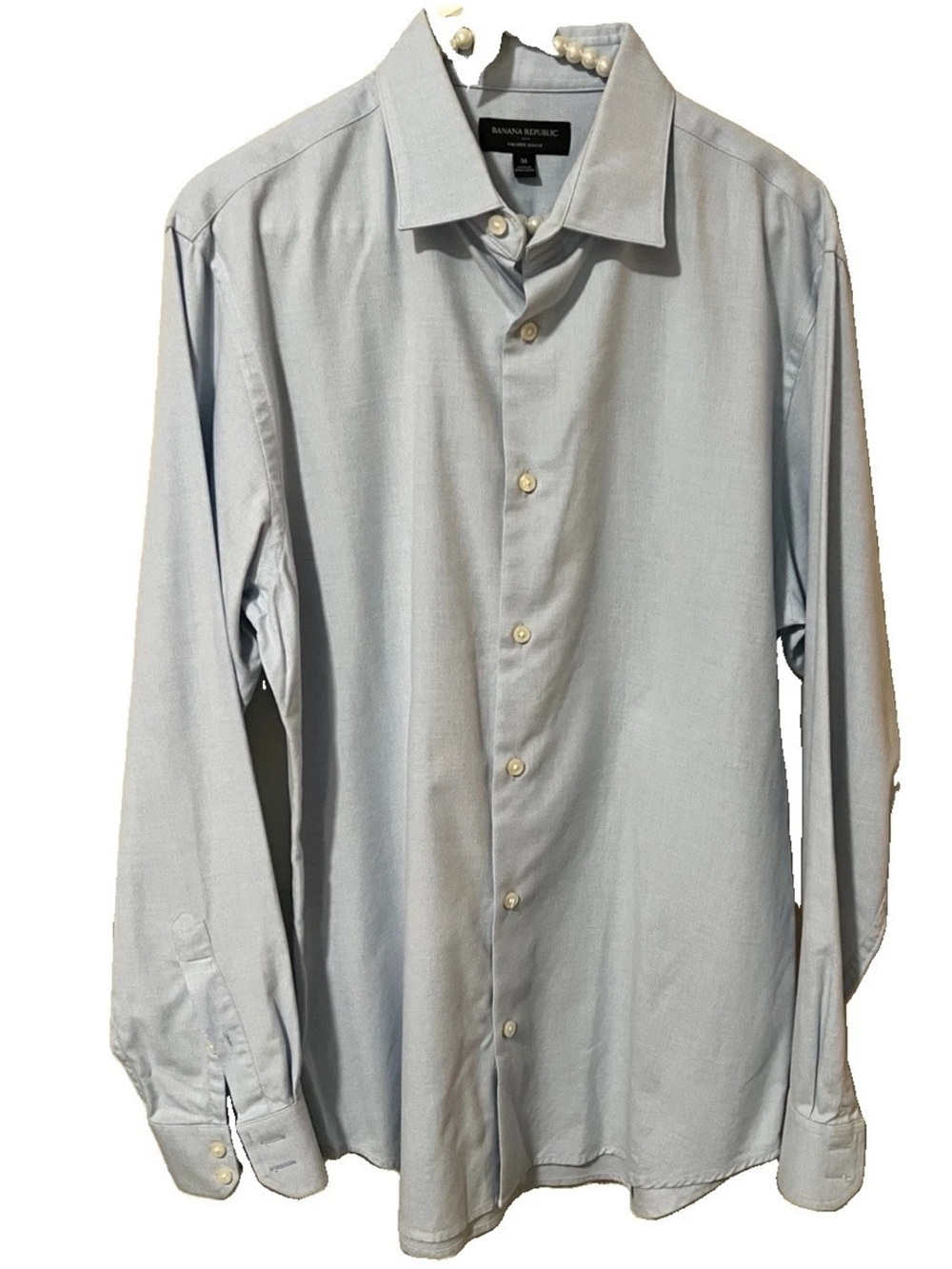 Banana republic long sleeve button-down shirt light blue Med Slim Fit Chest 42